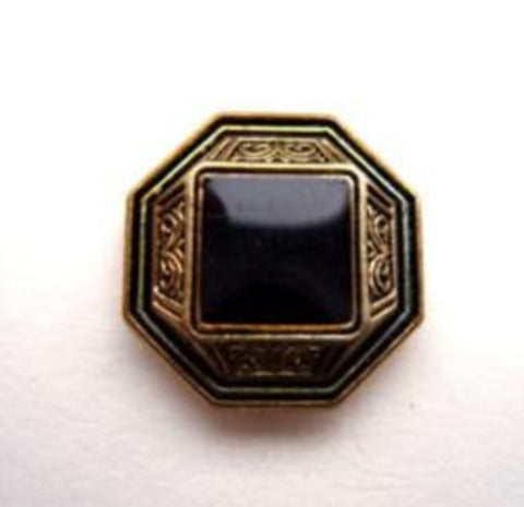 B9349L 18mm Antique Brass Metal Alloy Domed Shank Button