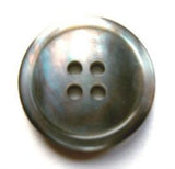 B17482 20mm Silver Grey and Nacre Iridescent Shell Effect 4 Hole Button - Ribbonmoon
