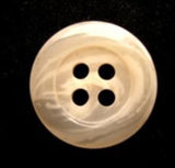 B6724 17mm Tonal Cream Gloss Rim, Matt Centre 4 Hole Button - Ribbonmoon