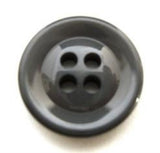 B10767 19mm Dark Grey Glossy 4 Hole Button - Ribbonmoon