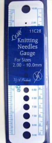 KP93 Knitting Pin Gauge for sizes 2mm to 10mm