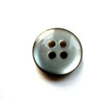 B17475 14mm Tonal Silver Grey Pearlised 4 Hole Button