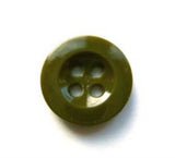 B17276 17mm Dark Moss Green Gloss Trouser or Brace Type 4 Hole Button - Ribbonmoon