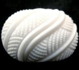 B6230 32mm White Chunky Textured Shank Button - Ribbonmoon