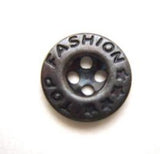 B9974 15mm Dark Gun Metal 4 Hole Button with a Lettered Rim - Ribbonmoon