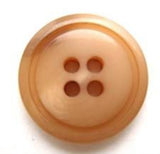 B5886 19mm Dusky Peach and Brown High Gloss 4 Hole Button - Ribbonmoon