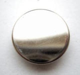 B11408 19mm Silver Plain Metal Blazer Shank Button - Ribbonmoon