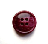 B17453 15mm Tonal Burgundy and Wine High Gloss 4 Hole Button - Ribbonmoon