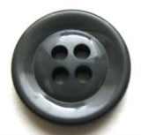 B7540 19mm Slate Grey High Gloss 4 Hole Button - Ribbonmoon