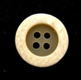 B6532 15mm Honey Aaran Stone Effect Rim, Matt Centre 4 Hole Button - Ribbonmoon