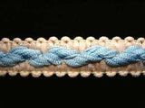 FT573 17mm Oyster Cream and Cornflower Blue Braid Trimming