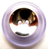 B8449L 23mm Ice Orchid-Silver Metal Alloy Chunky Rim 2 Hole Button