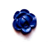 B7832 16mm Royal Blue Rose Design Shank Button - Ribbonmoon