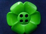 B17938 64mm Bright Emerald Green Giant Flower Shaped 4 Hole Button