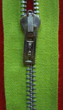 Z0985 50cm Lime Green Metal Teeth No.3 Open End Zip - Ribbonmoon