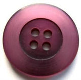 B17297 22mm Plum Tinted Pearlised Polyester 4 Hole Button - Ribbonmoon