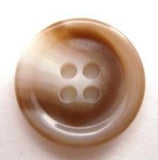 B5556 19mm Natural and Fawn Beige Gloss Faux Horn 4 Hole Button - Ribbonmoon
