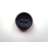 B17837 11mm Ink Navy Matt Centre 4 Hole Button - Ribbonmoon