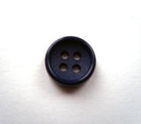 B17837 11mm Ink Navy Matt Centre 4 Hole Button - Ribbonmoon