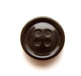 B9393 15mm Dark Brown High Gloss 4 Hole Button - Ribbonmoon