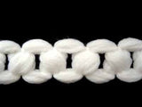 FT354 25mm White Thick Woolly Braid