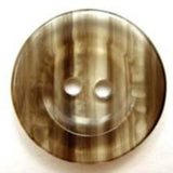 B5101 20mm Clear Tinted and Black 2 Hole Button - Ribbonmoon