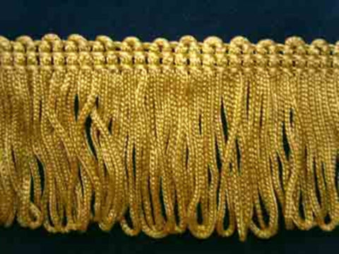 FT381 38mm Old Gold Looped Dress Fringe - Ribbonmoon
