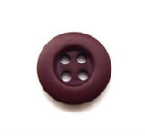 B10873 15mm Deep Maroon Dull Sheen 4 Hole Button - Ribbonmoon