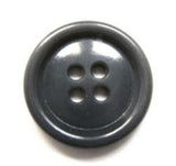B16447 19mm Smoked Grey Gloss 4 Hole Button - Ribbonmoon