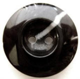 B7819 22mm Black and White High Gloss 2 Hole Button - Ribbonmoon