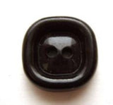 B7341 17mm Charcoal Grey (almost black) Chunky Gloss 2 Hole Button - Ribbonmoon