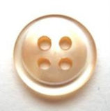 B5702 14mm Peach Tinted Pearlised Polyester 4 Hole Button - Ribbonmoon