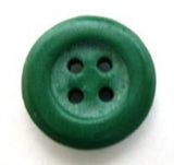 B6015 17mm Pale Bottle Green Rubber 4 Hole Button - Ribbonmoon