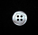 B16292 12mm Pearlised White Shimmery 4 Hole Button - Ribbonmoon