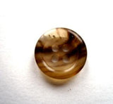 B16782 14mm Tonal Browns Gloss 4 Hole Button - Ribbonmoon