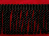 FT2028 52mm Black Bullion Fringe with a Shiny Finish