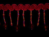 BFRINGE81 5cm Russet,Wine and Scarletberry Beaded Lampshade Fringe