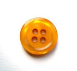 B17299 15mm Marigold Pearlised Polyester 4 Hole Button - Ribbonmoon