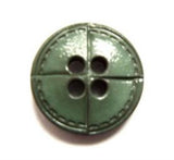 B15743 18mm Linden Green Leather Effect 4 Hole Button - Ribbonmoon
