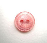 B13623 12mm Glittery Shimmer Geranium Pink 2 Hole Button - Ribbonmoon