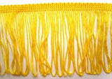 FT093 75mm Sunshine Yellow Looped Dress Fringe - Ribbonmoon