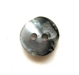 B8506 12mm Part Pearlised and Textured Grey 2 Hole Button with Iricescence - Ribbonmoon