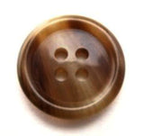 B11117 19mm Aaran Brown and Beige Glossy 4 Hole Button