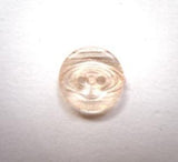 B16514 11mm Peach Tinted Transparent Glass Effect 2 Hole Button