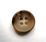 B16795 15mm Brown Aaran Matt 4 Hole Button - Ribbonmoon