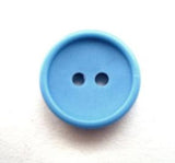 B11973 16mm Saxe Blue Matt Centre 2 Hole Button - Ribbonmoon
