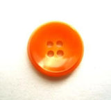 B8975 14mm Light Orange High Gloss 4 Hole Button - Ribbonmoon