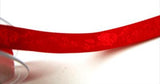 R6970 10mm Red Satin Ribbon with a Subtle Jacquard Rose Tonal Design - Ribbonmoon