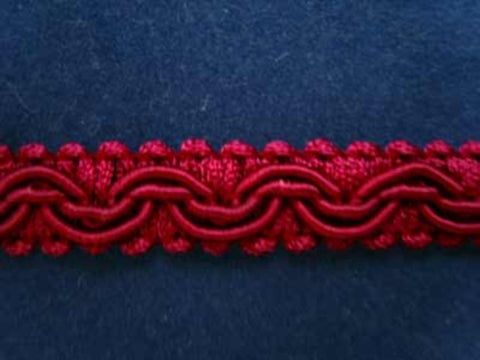 FT706 12mm Deep Cardinal and Pale Wine Braid Trimming - Ribbonmoon