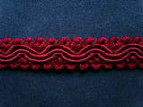 FT1885 12mm Burgundy-Wine Cord Decorated Braid Trimming